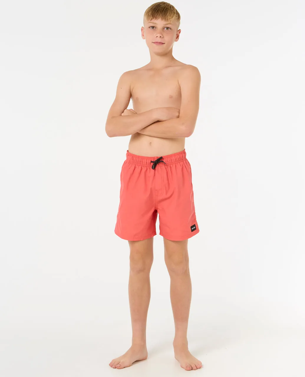 BOY'S OFFSET VOLLEY - WASHED RED (AGES 8 & 10)