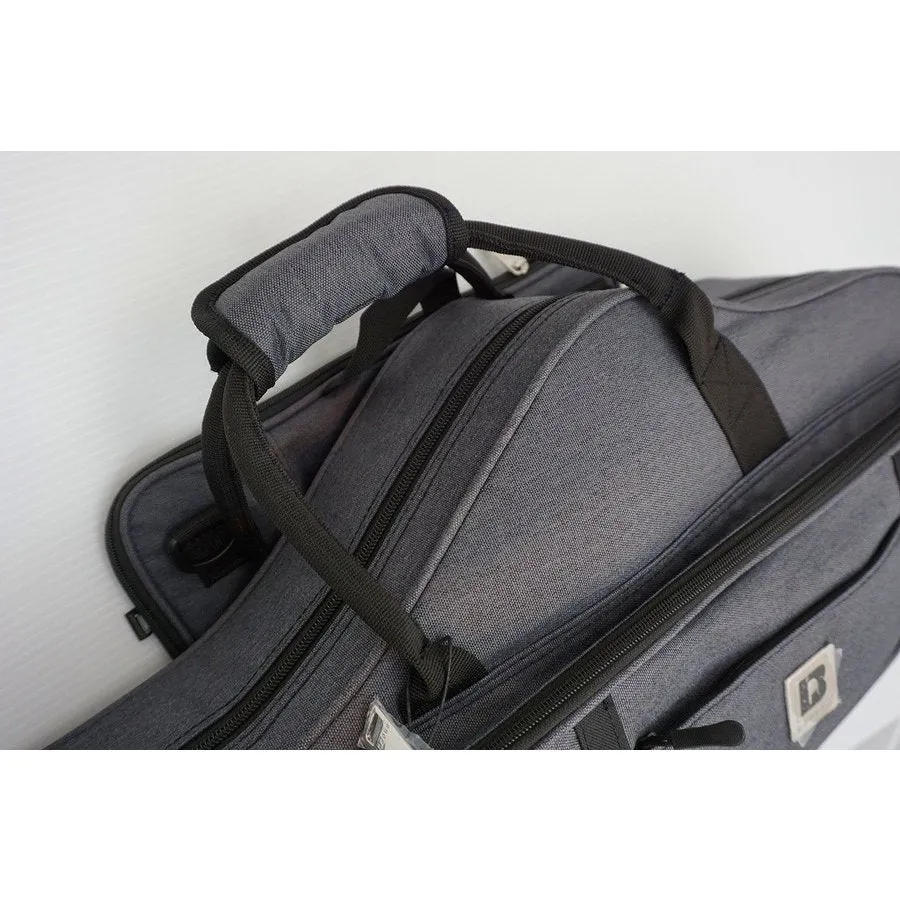 BROPRO Wooden Curved Alto saxophone case w  Silver - Orchestra Style - W700CTSX