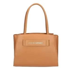 Brown Polyethylene Women Shoulder Bag