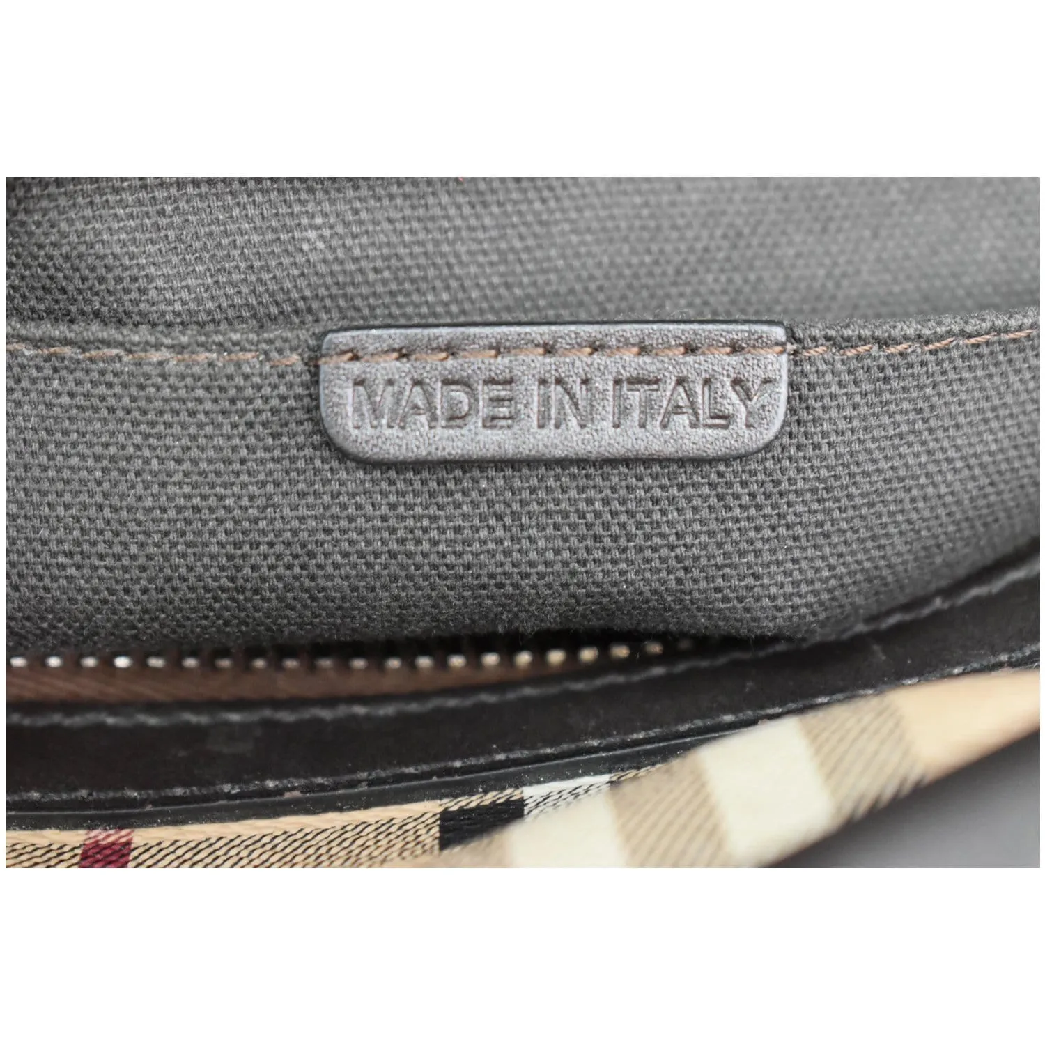 BURBERRY Gladstone Haymarket Check Leather Tote Shoulder Bag Chocolate
