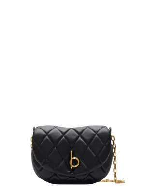 Burberry Quilted Rocking Horse Bag in Black/Gold