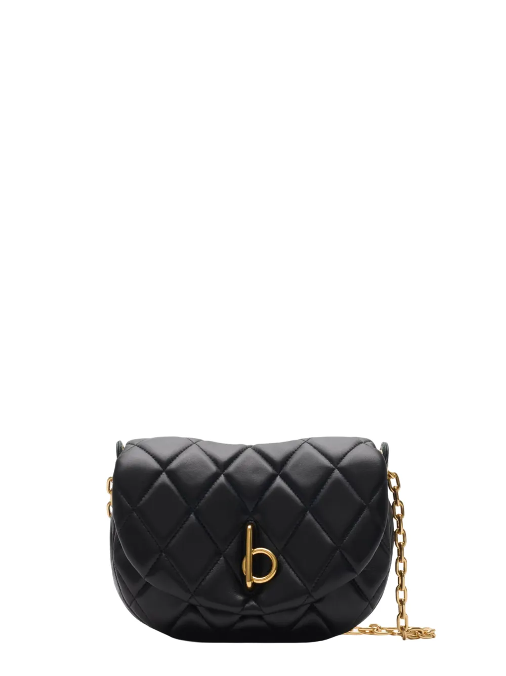Burberry Quilted Rocking Horse Bag in Black/Gold