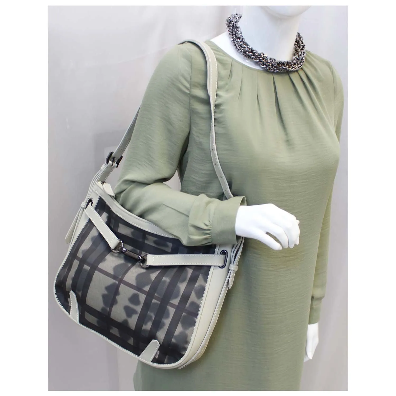 Burberry Tie Dye Smoked Check Shoulder Bag