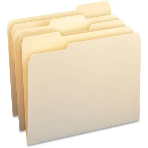 Business Source 1/3 Tab Cut Letter Recycled Top Tab File Folder