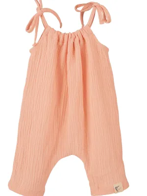 Calamaro Baby Pink Cheesecloth Jumpsuit