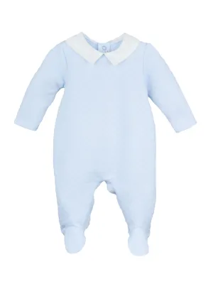 Calamaro blue quilted sleepsuit