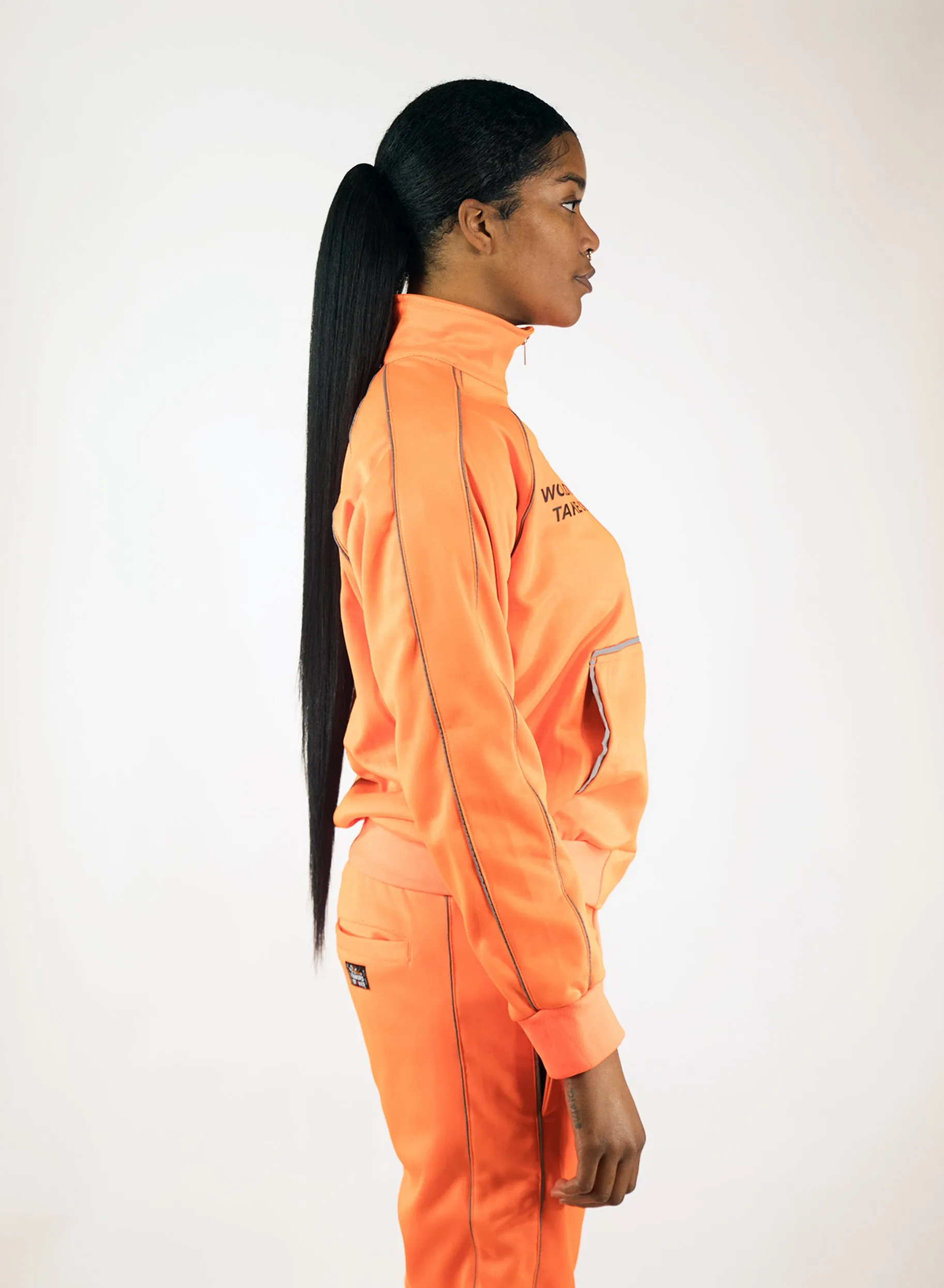 Caution Orange Worldwide Reflective Track Top