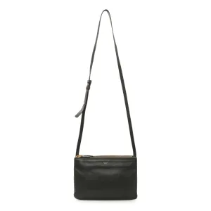 Celine Black Lambskin Small Trio Crossbody