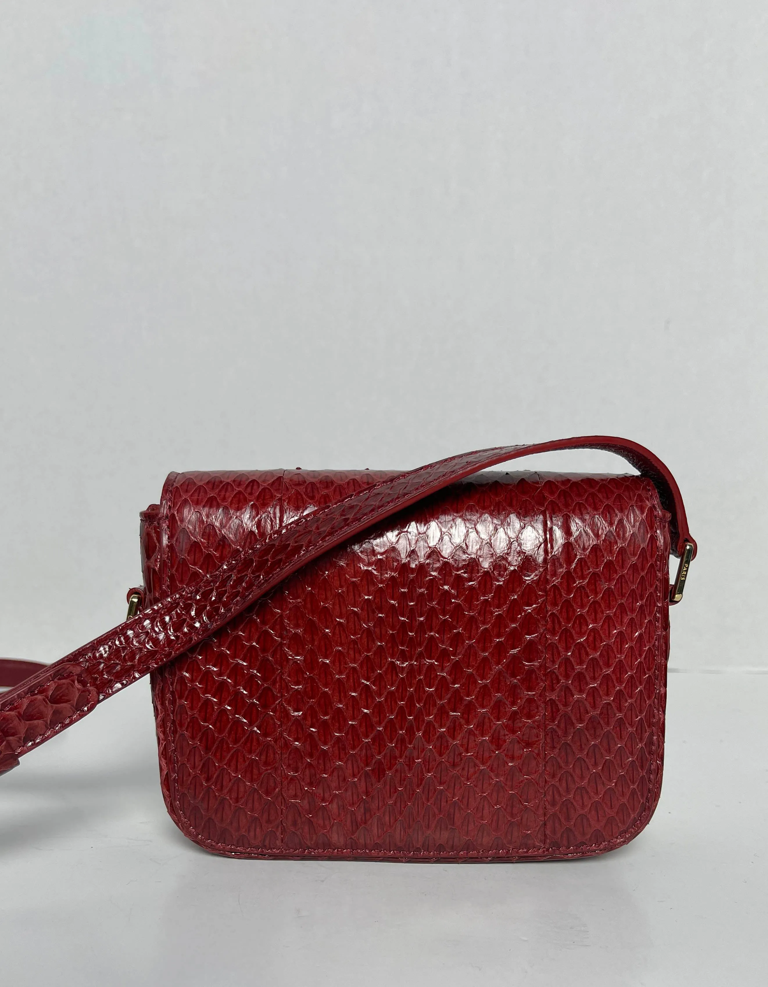 Celine Ruby Elaphe Snakeskin Small Teen Tassels Crossbody Bag
