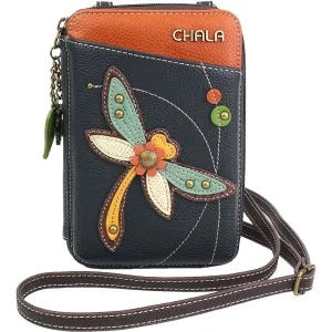 Chala Handbags Dragonfly Wallet Crossbody Navy