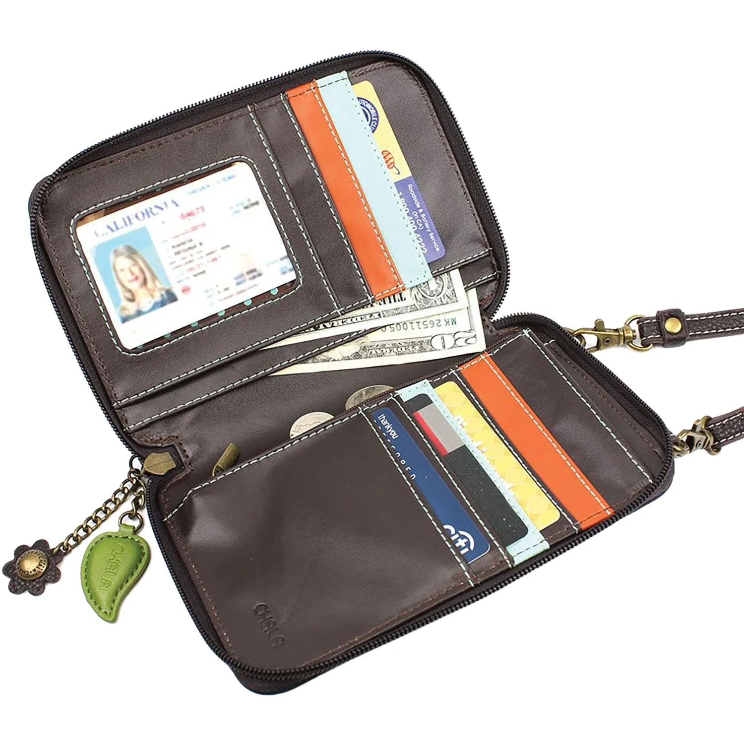 Chala Handbags Dragonfly Wallet Crossbody Navy
