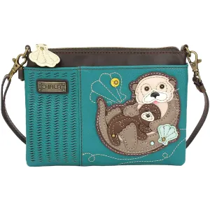 Chala Handbags Otter Lazercut Mini Xbody Turquoise