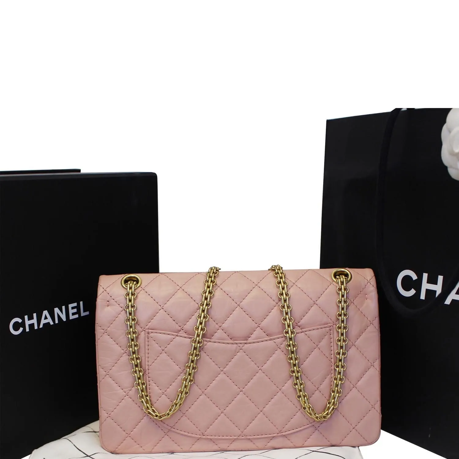 CHANEL 2.55 Reissue Double Flap Pink Shoulder Bag