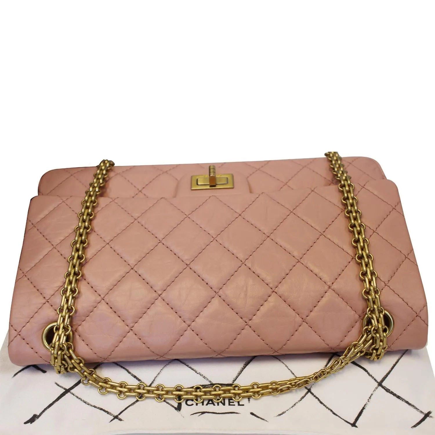 CHANEL 2.55 Reissue Double Flap Pink Shoulder Bag