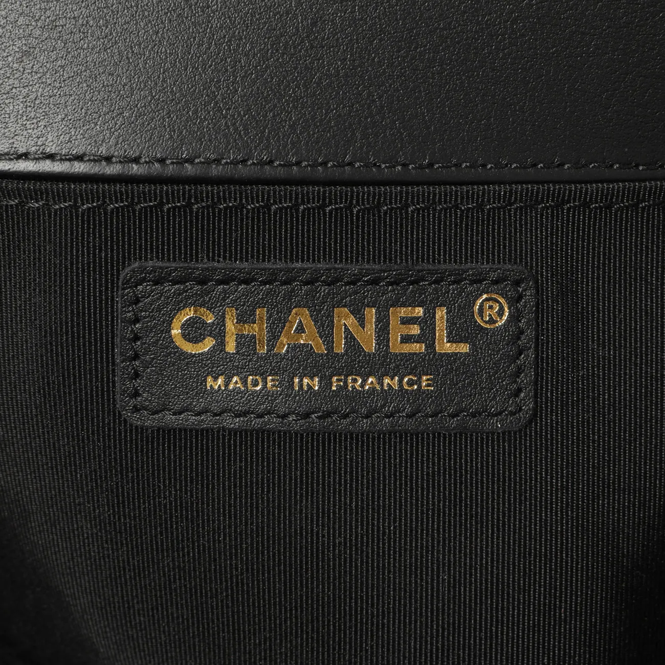Chanel Black Calfskin Chevron Quilted Medium Boy Bag