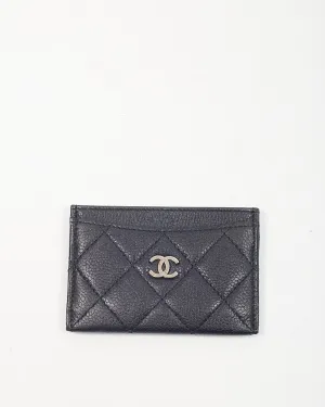 Chanel Black Caviar Quilted CC Logo Card Holder