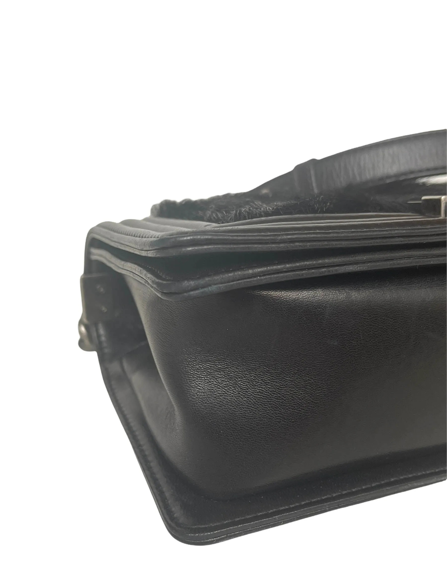 Chanel Black Goat Hair Medium Celtic Boy Flap Bag