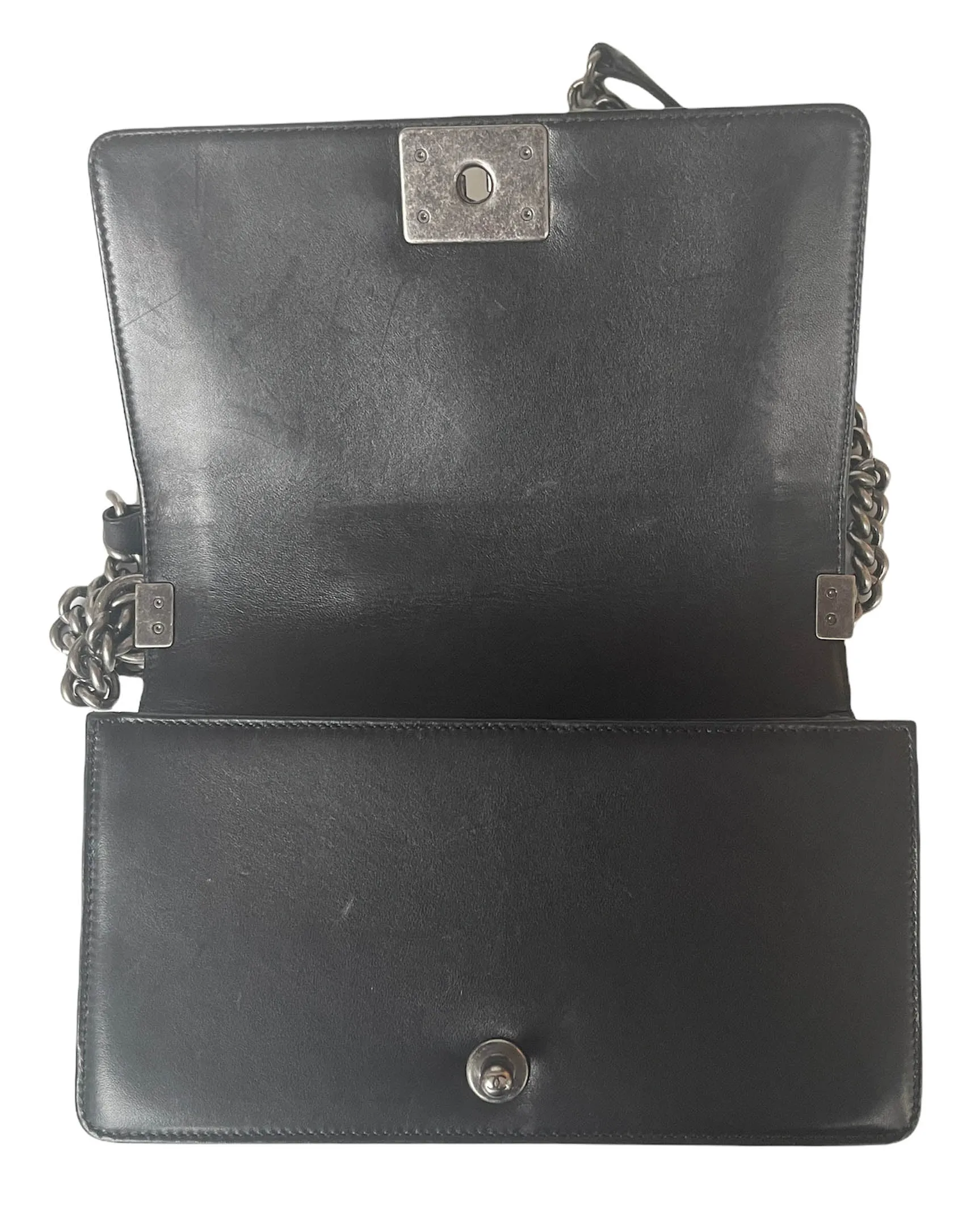 Chanel Black Goat Hair Medium Celtic Boy Flap Bag
