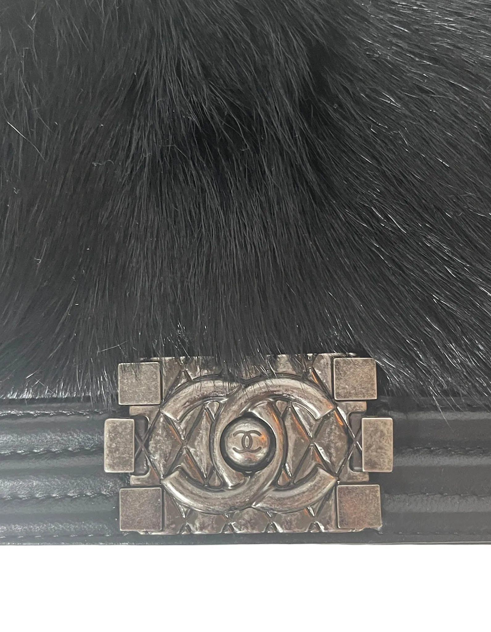Chanel Black Goat Hair Medium Celtic Boy Flap Bag