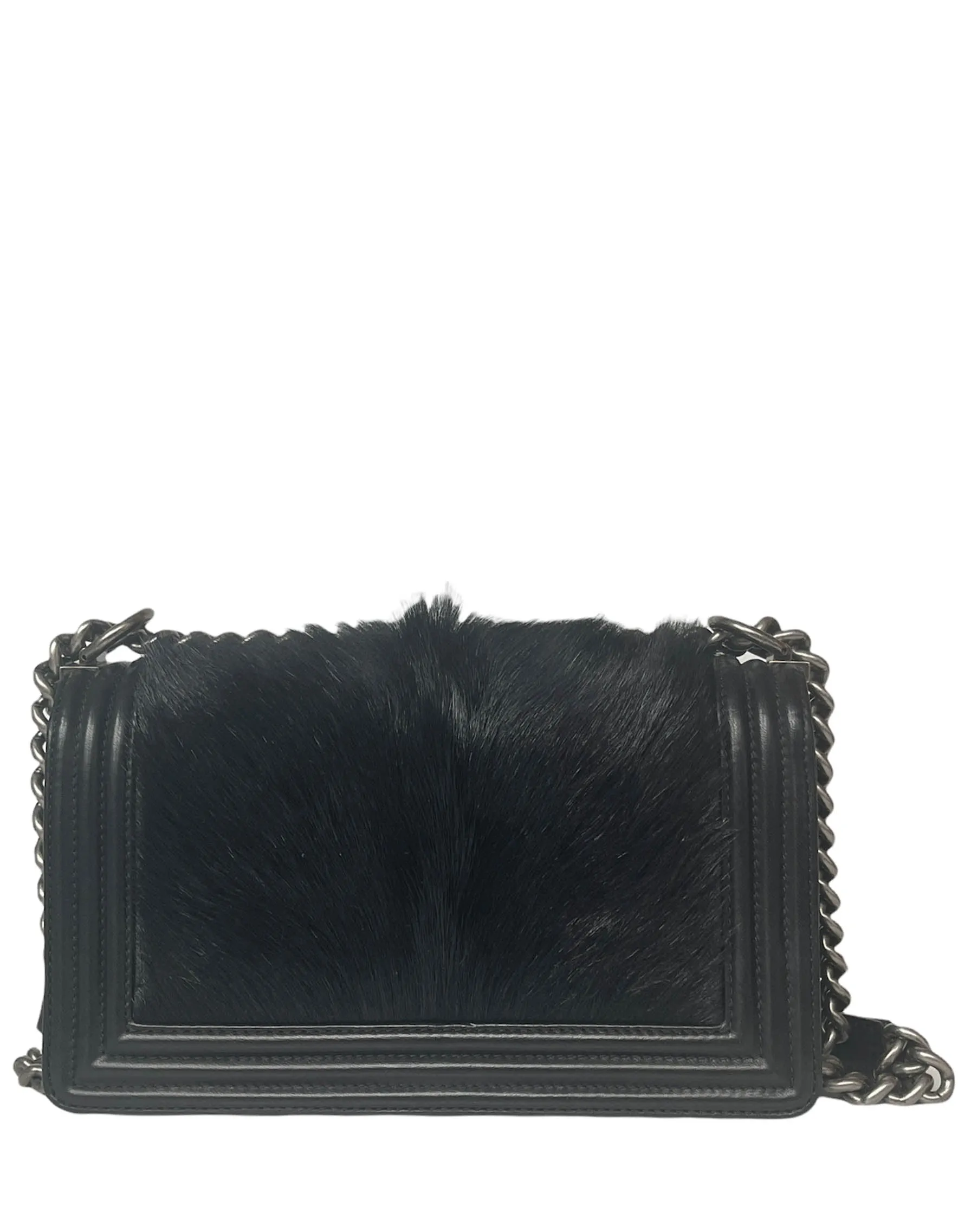 Chanel Black Goat Hair Medium Celtic Boy Flap Bag