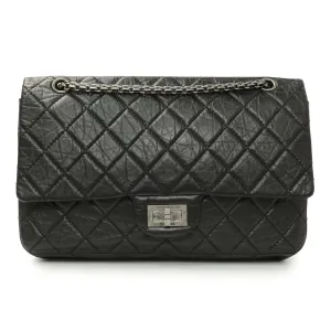 Chanel Black Quilted Aged Calfskin 2.55 Reissue 227 Flap