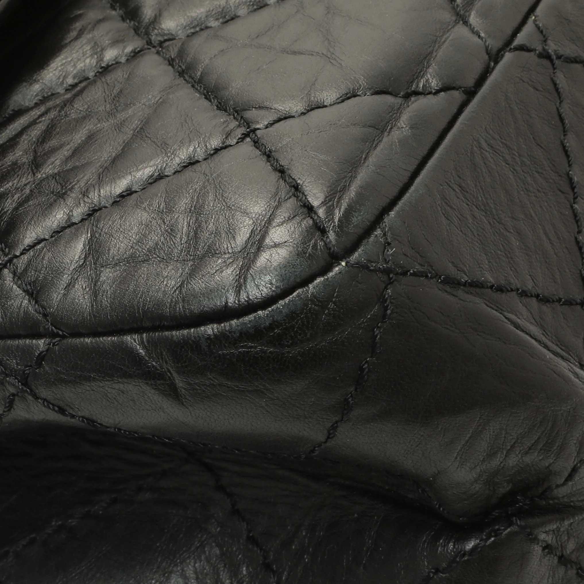Chanel Black Quilted Aged Calfskin 2.55 Reissue 227 Flap