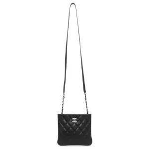 Chanel Black Quilted Calfskin Uniform Crossbody Bag