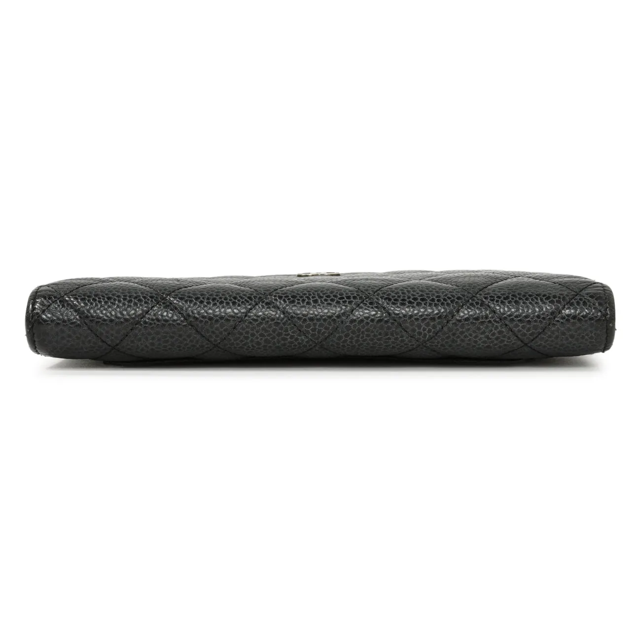 Chanel Black Quilted Caviar Yen Wallet