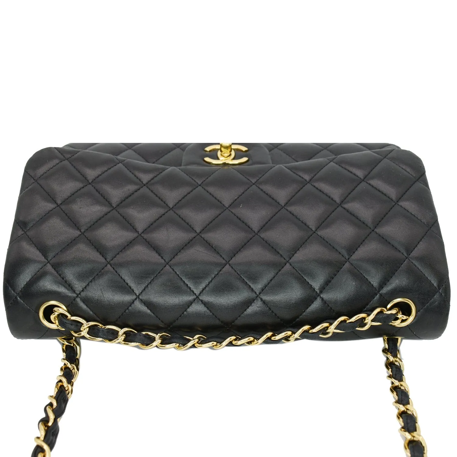 CHANEL Classic Jumbo Double Flap Lambskin Leather Shoulder Bag Black 24752035 - Hot Deals