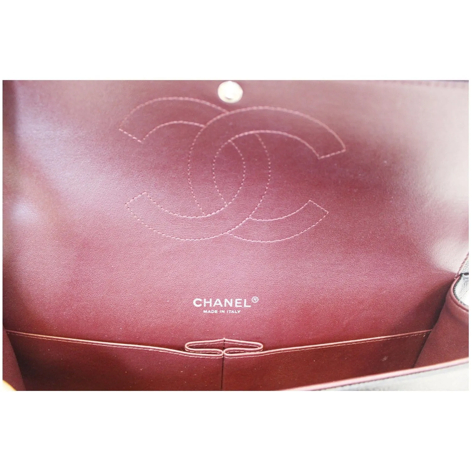 CHANEL Classic Maxi Jumbo Double Flap Caviar Leather Shoulder Bag