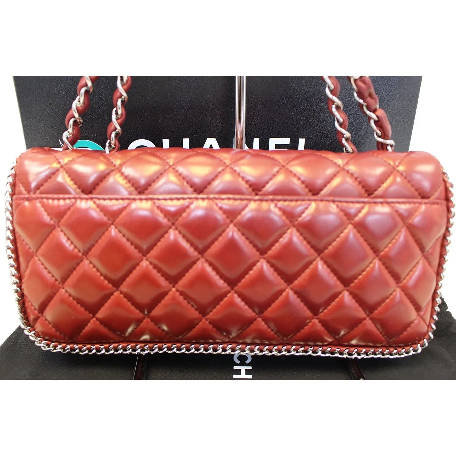 CHANEL Classic Single Flap Chain Around Quilted Lambskin Shoulder Bag