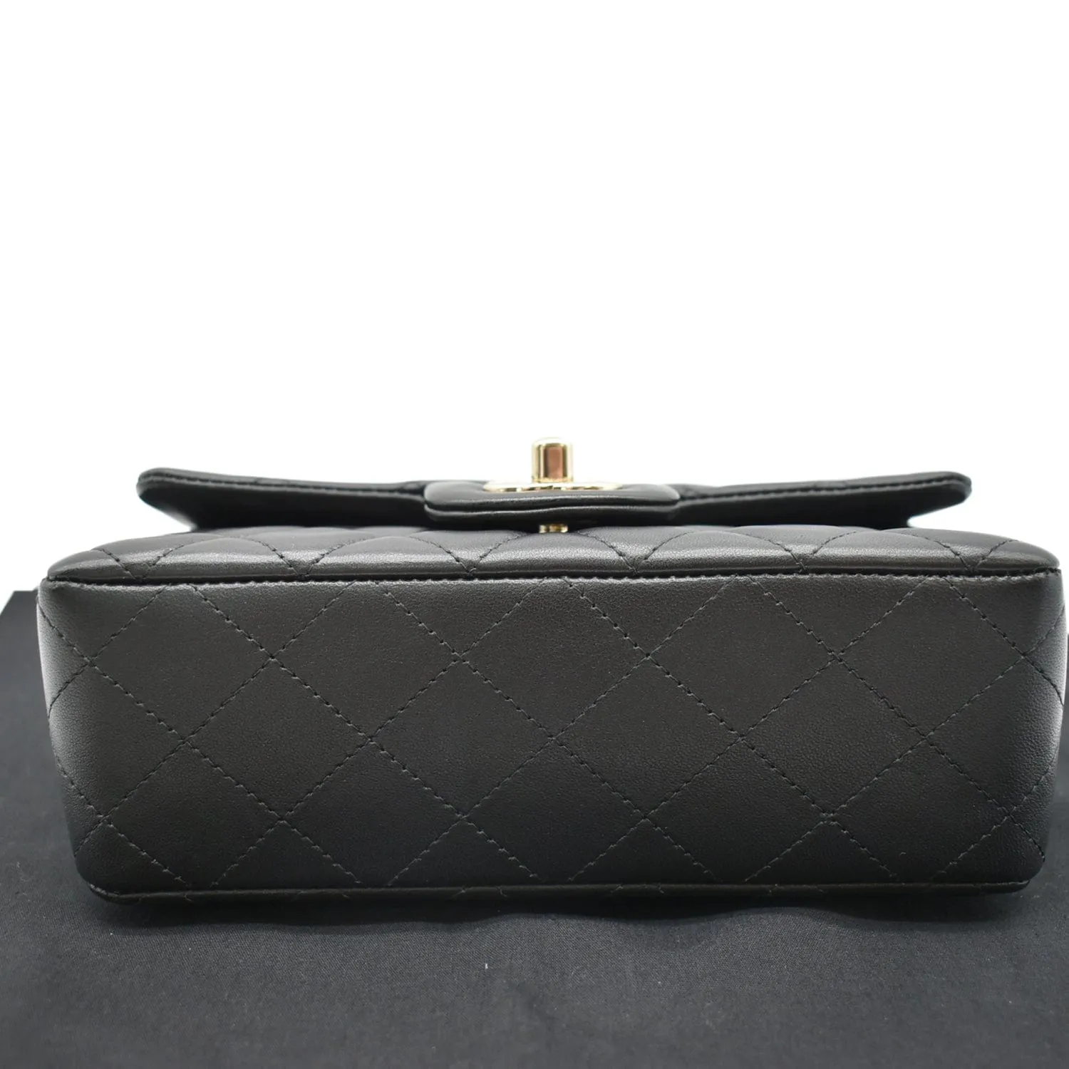 CHANEL Mini Rectangular Flap Quilted Lambskin Leather Shoulder Bag Black- Hot Deals