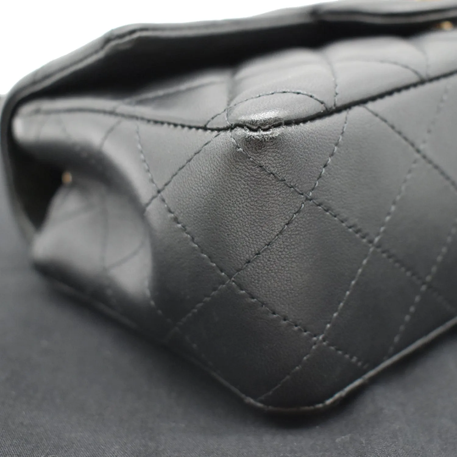 CHANEL Mini Rectangular Flap Quilted Lambskin Leather Shoulder Bag Black- Hot Deals