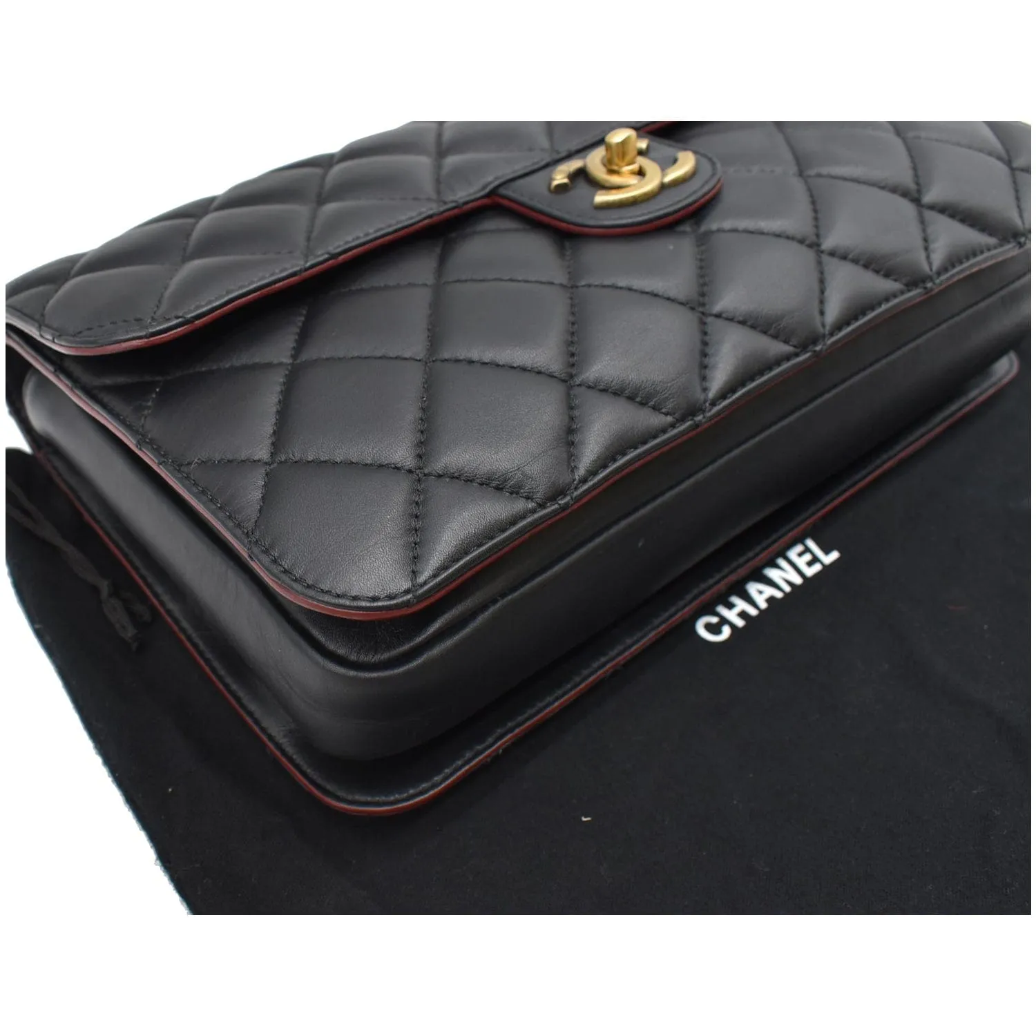 CHANEL Perfect Edge Large Quilted Leather Shoulder Bag Black