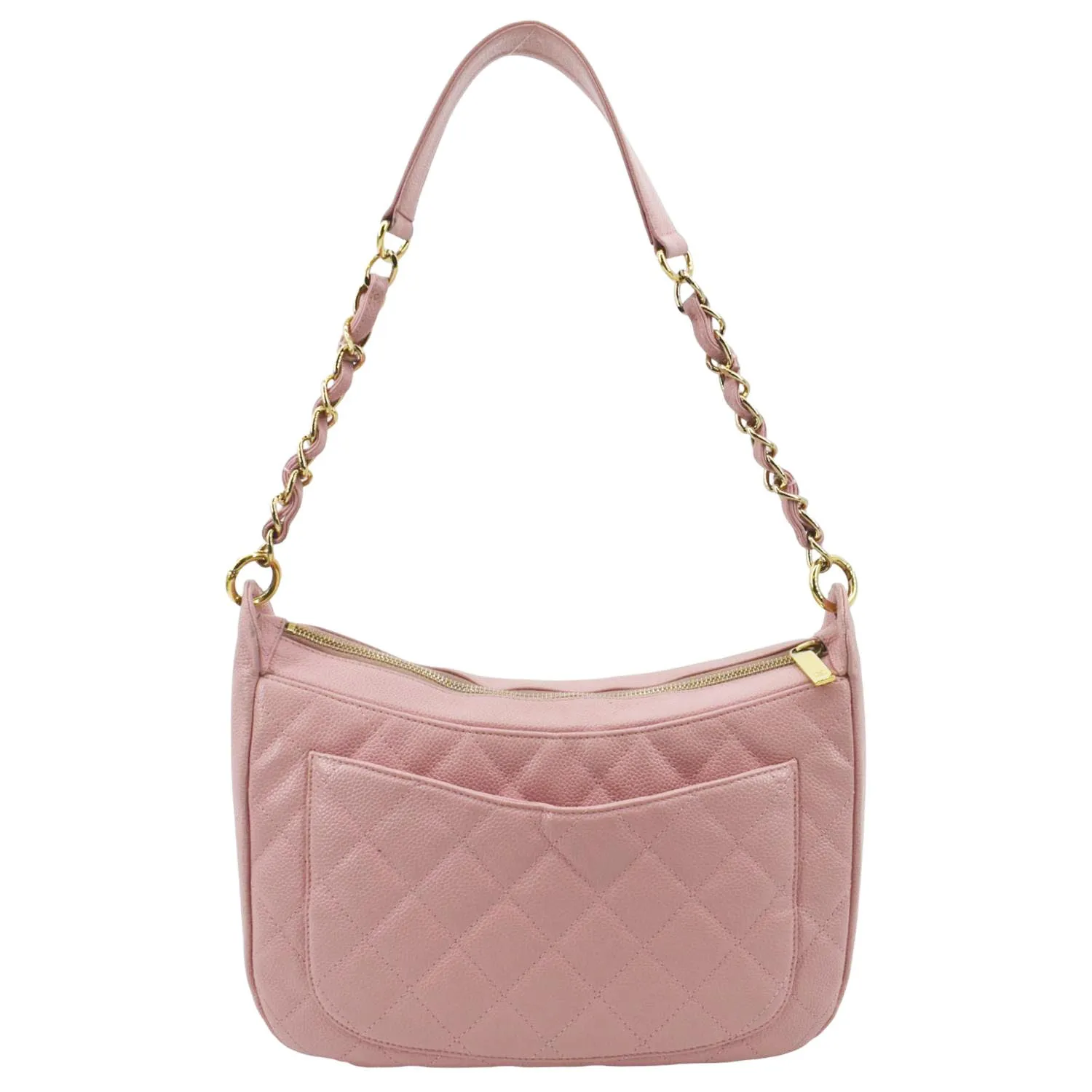CHANEL Timeless CC Caviar Leather Flap Shoulder Bag Pink