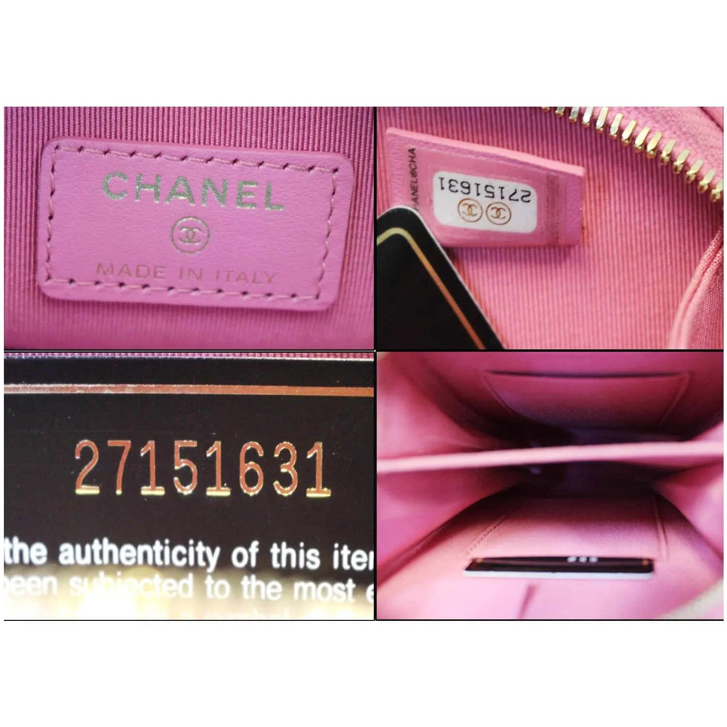 CHANEL Wallet On Chain WOC Caviar Leather Phone Holder Pink