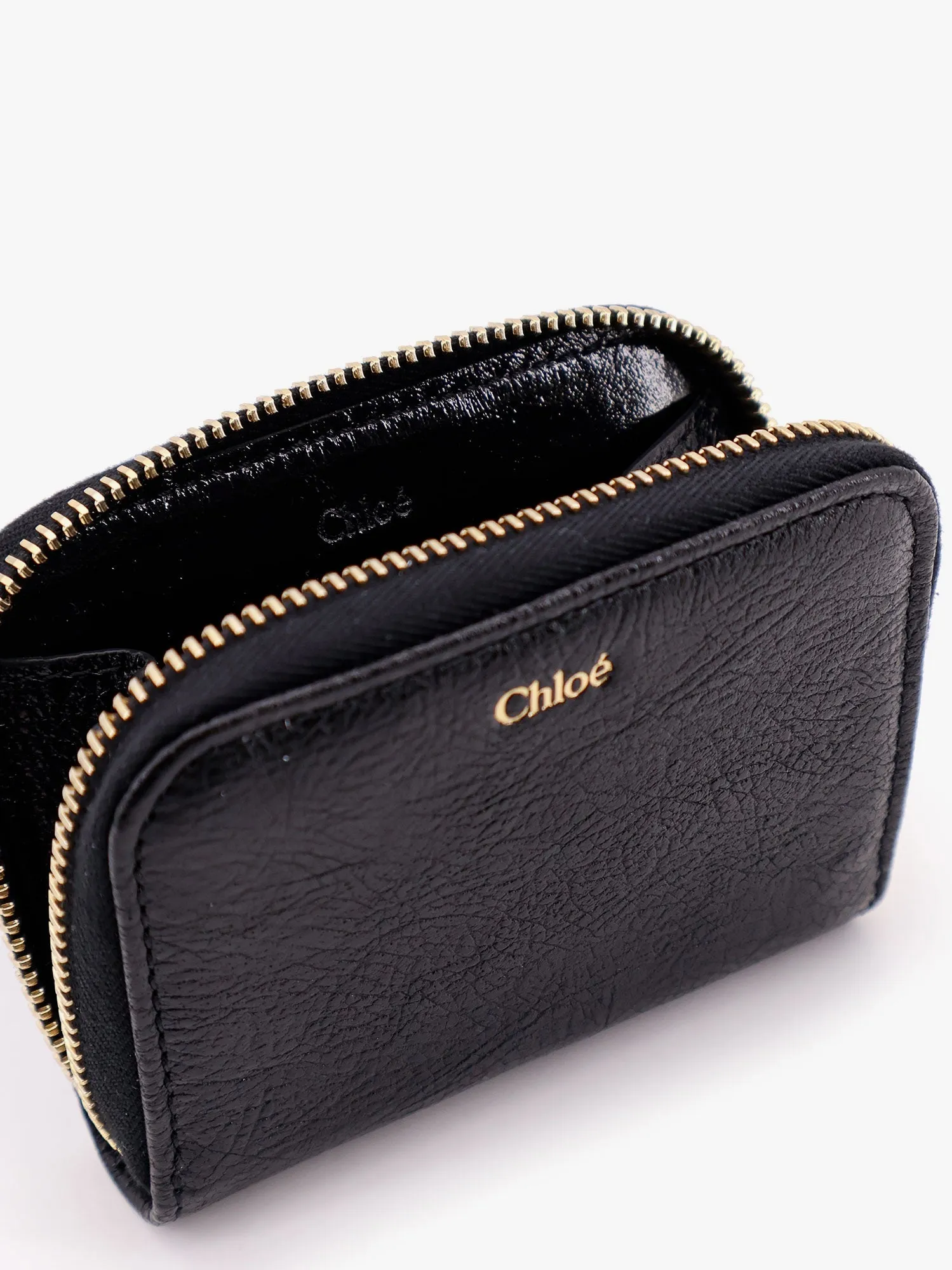 Chloe' Leather Wallet With Frontal Logo