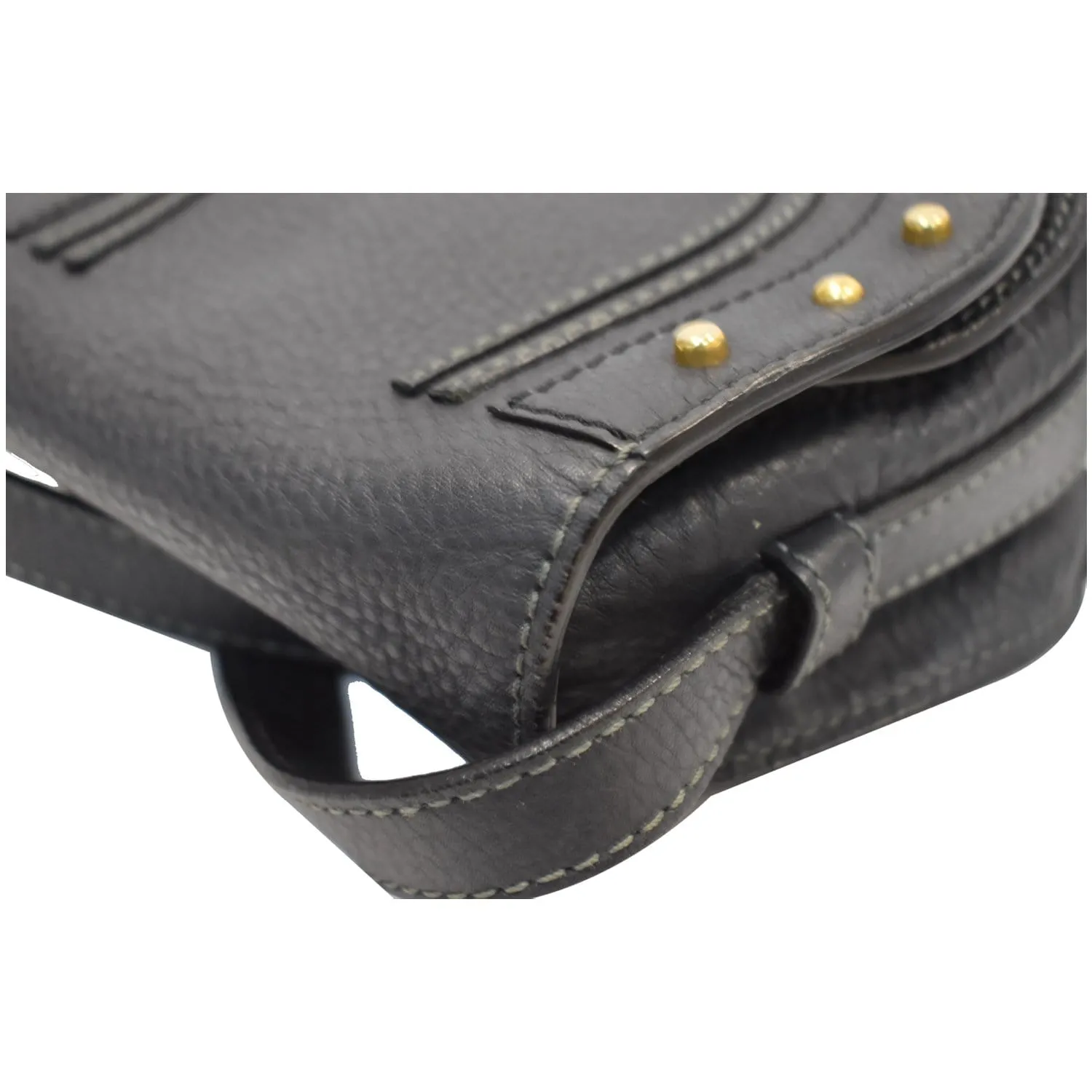 CHLOE Mini Marcie Leather Crossbody Bag Black