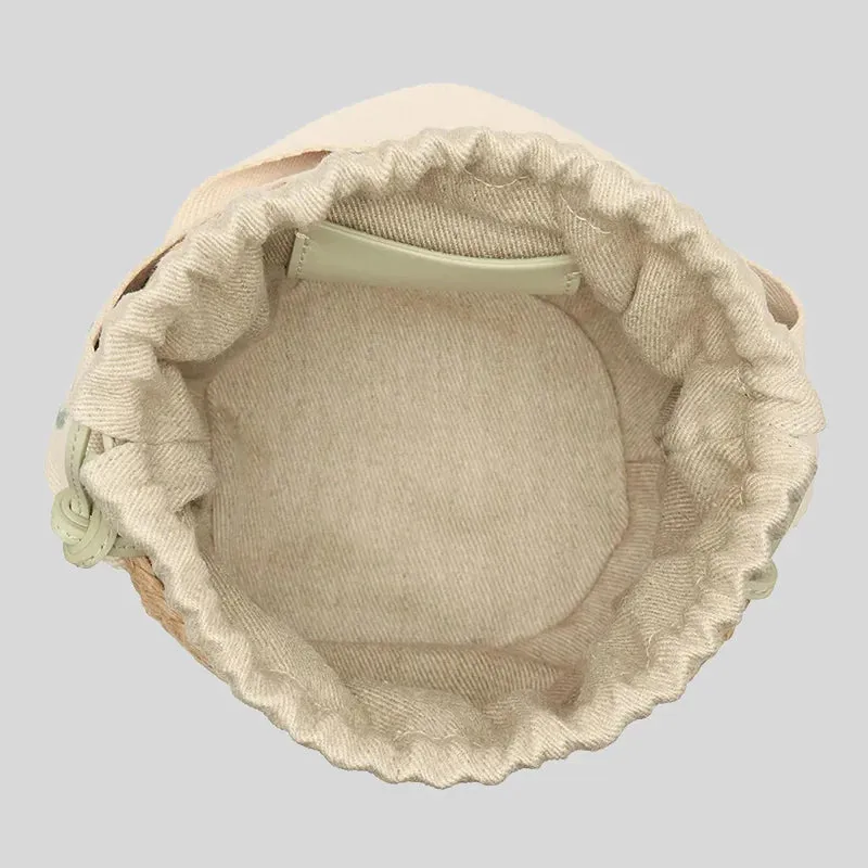 CHLOE Small Woody Basket In Natural Fibers Light Eucalyptus RB-CHC23AS381L1838A