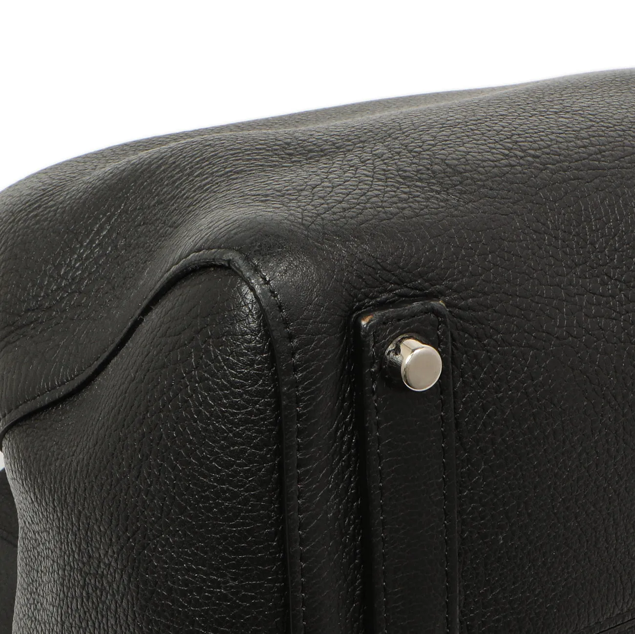 Christian Dior Black Grained Calfskin Large Open Bar Tote