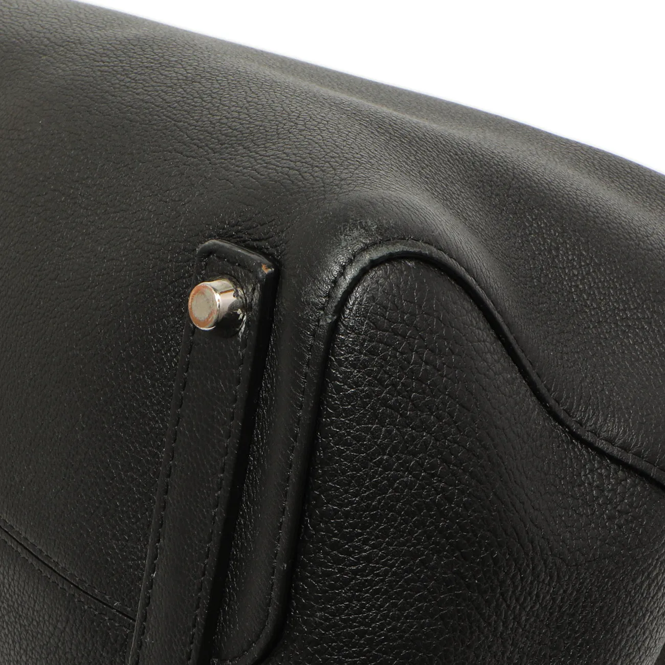 Christian Dior Black Grained Calfskin Large Open Bar Tote