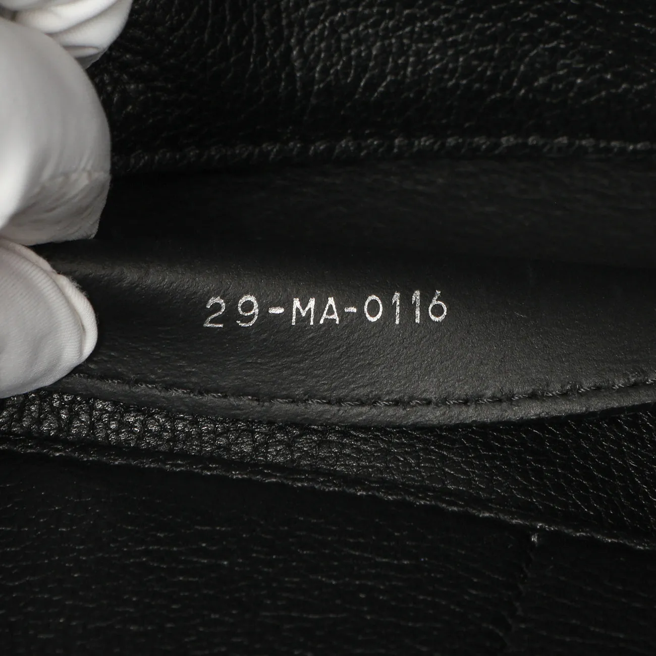 Christian Dior Black Grained Calfskin Large Open Bar Tote