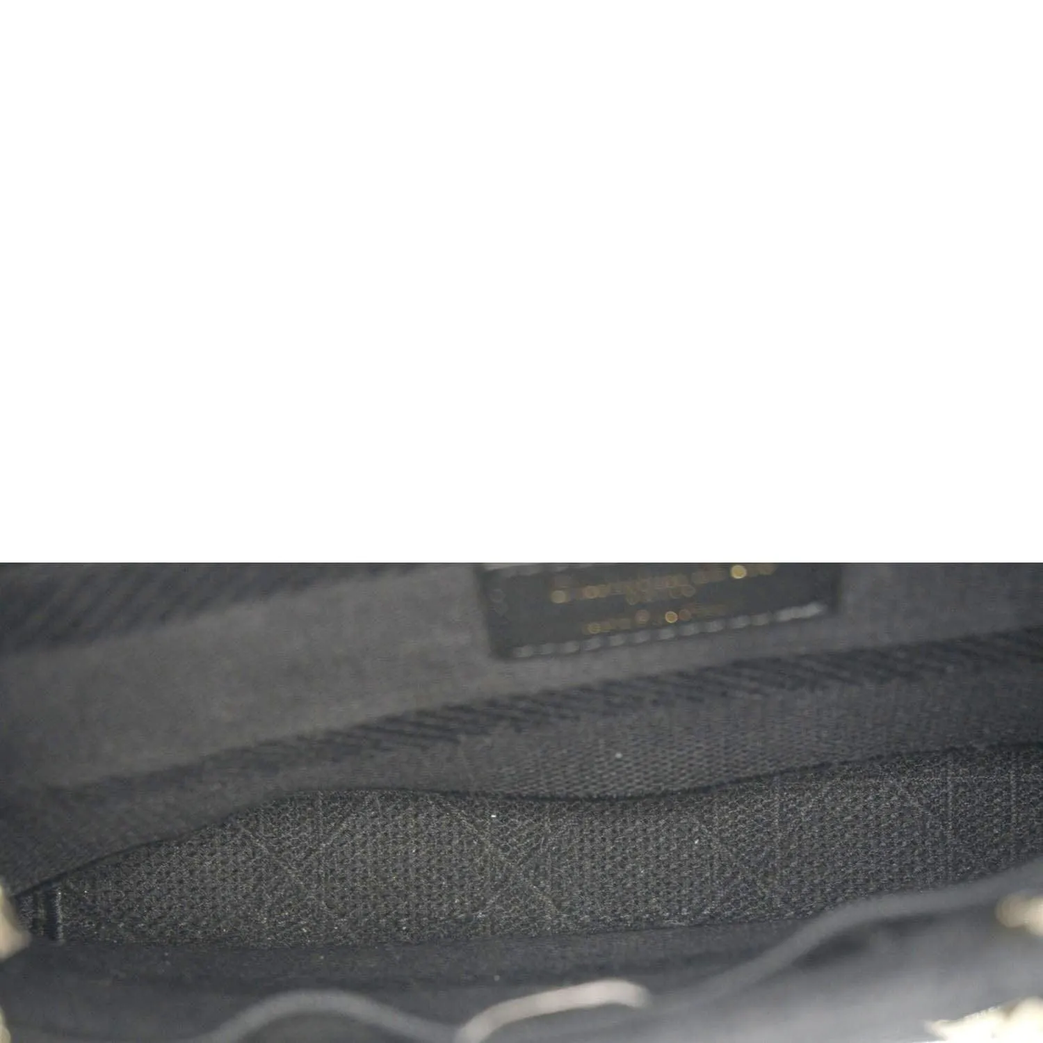 CHRISTIAN DIOR Lady dior D-Lite Embroidered Canvas Shoulder Bag Black
