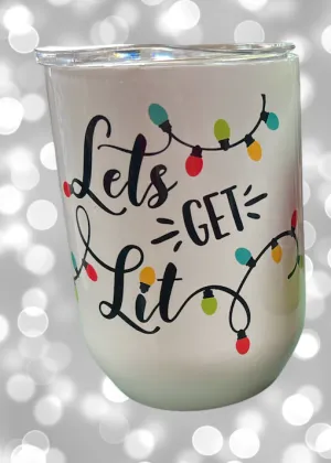 Christmas Insulated wine glasses