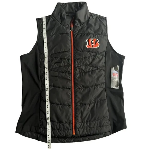 Cincinnati Bengals Women's Puffer Quilted Vest, Medium