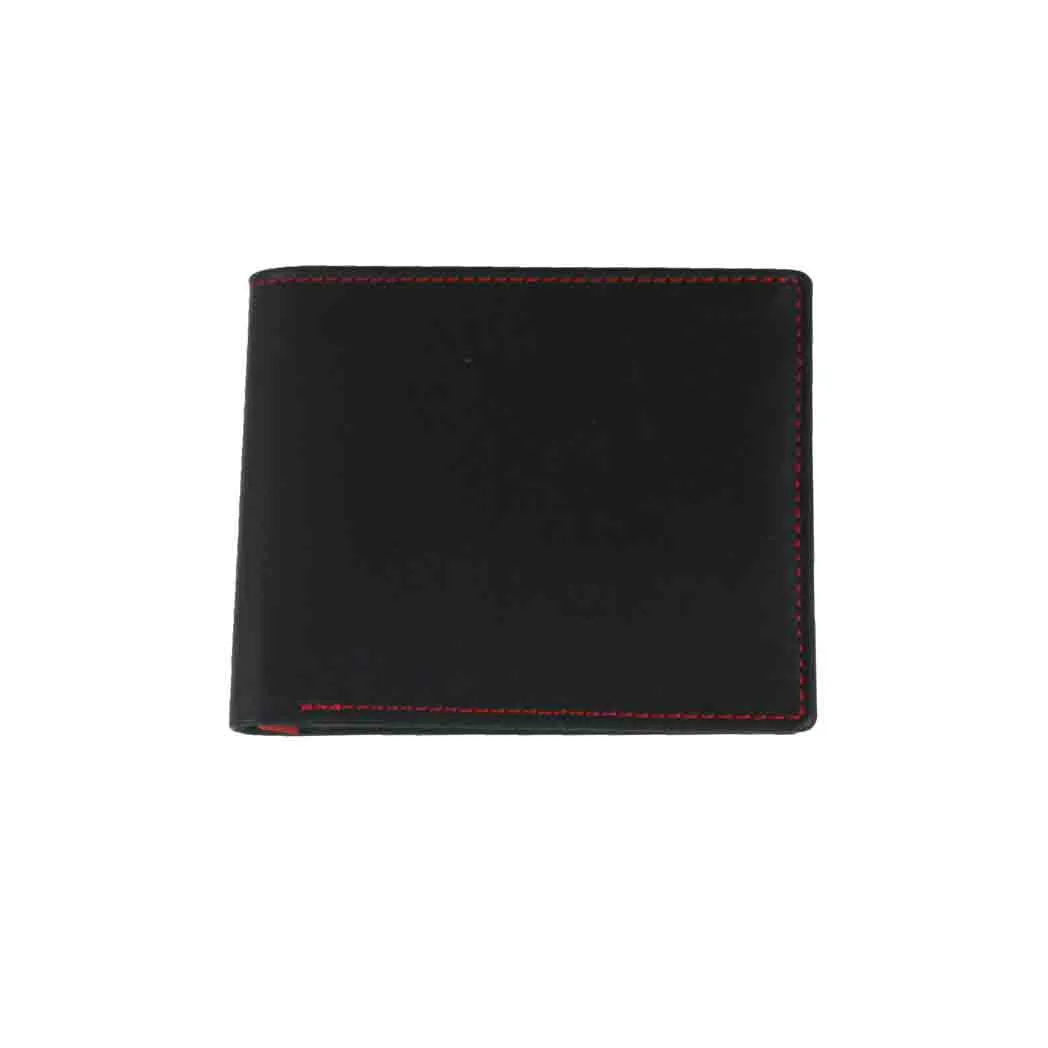 Classic 8-Card Wallet - Black & Red