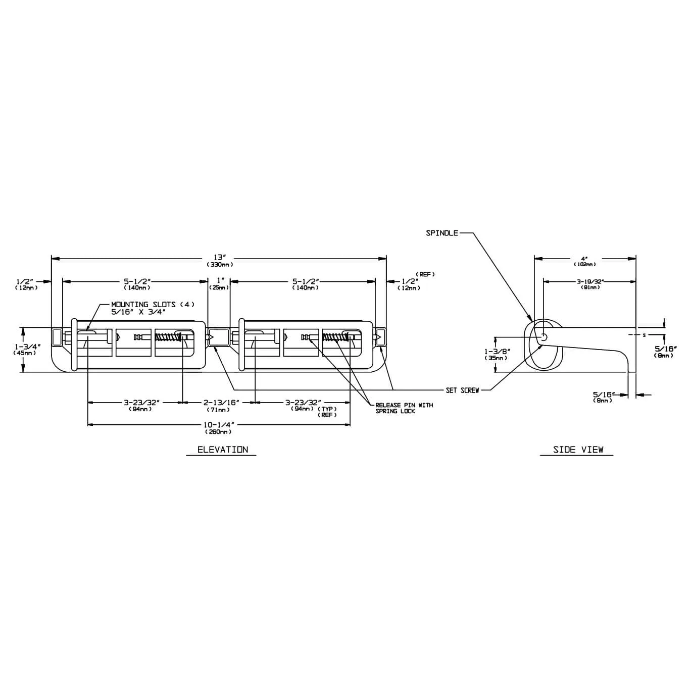 Commercial Double Roll Toilet Paper Dispenser w/ Theft Resistant Spindle, Surface-Mounted, Metal ASI 0264-12