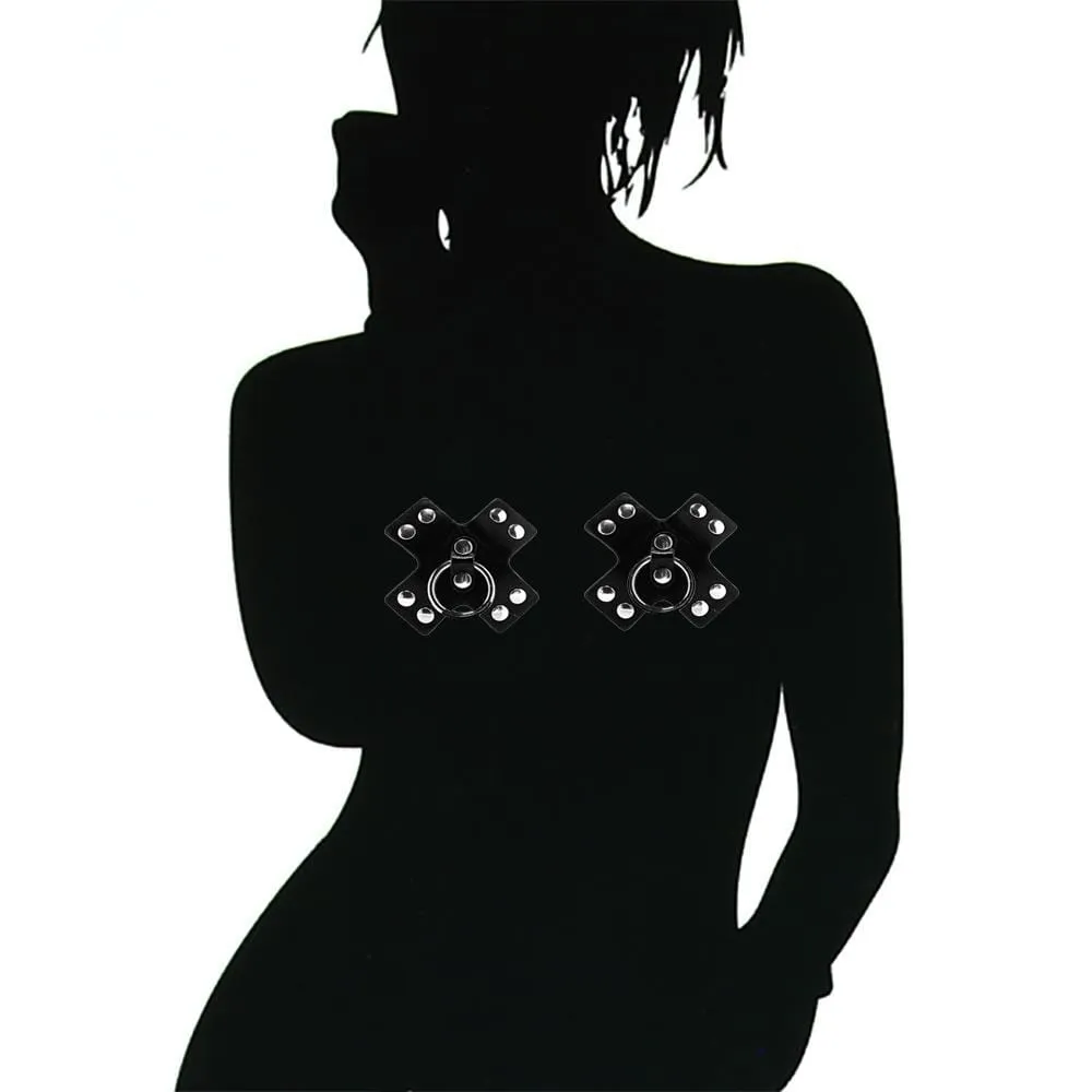 Coquette - Studded Cross Nipple Pasties