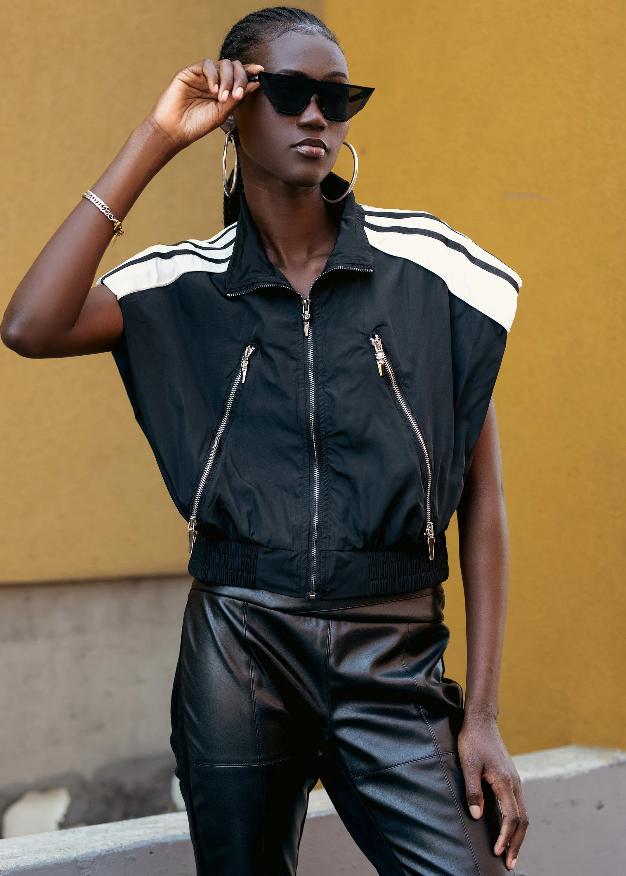 Cropped Athleisure Zip Vest