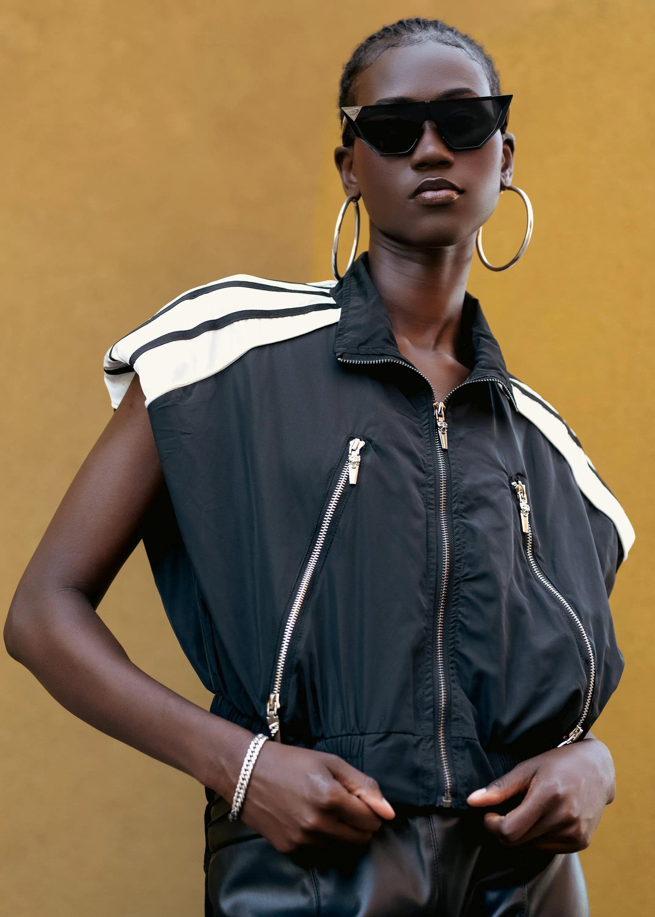Cropped Athleisure Zip Vest